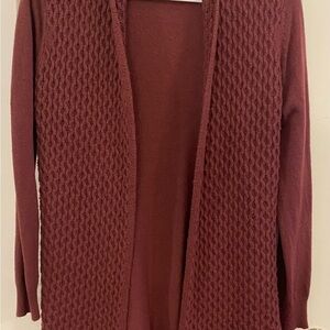 Cynthia Rowley Cardigan Sz M Burgundy Angora Wool